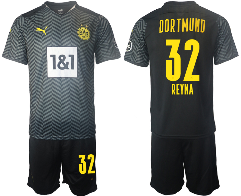 Men 2021-2022 Club Borussia Dortmund away black #32 Soccer Jersey